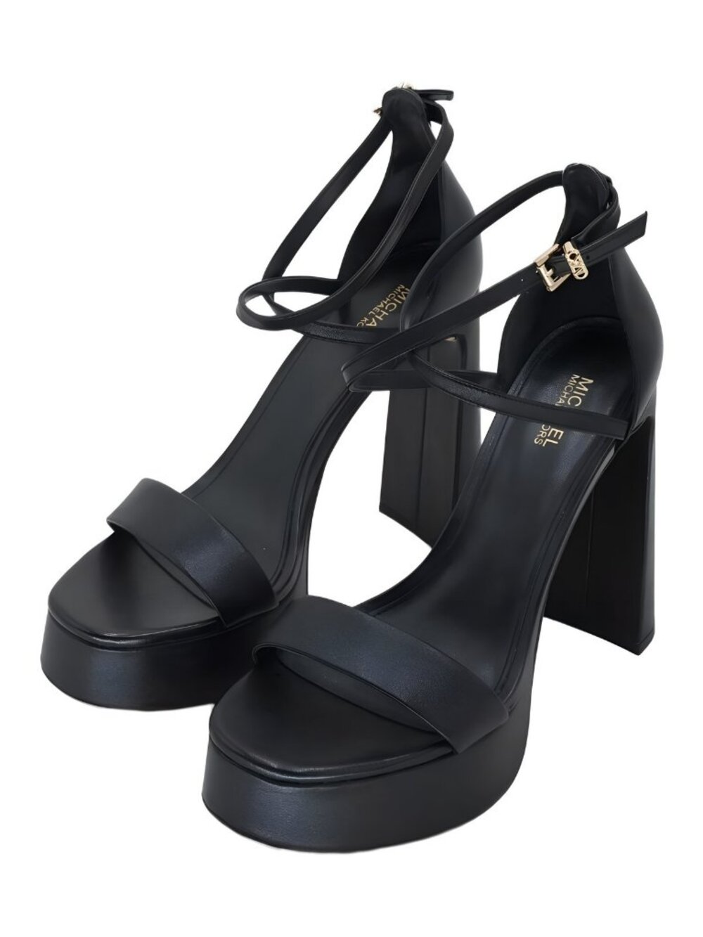 Michael Kors Womens Cami Platform Sandals 5in Heel 1.25in Platform Black 7.5M - Picture 2 of 6